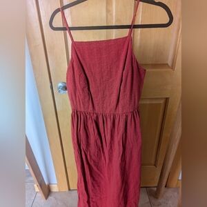Old Navy Burnt Orange Midi Dress
